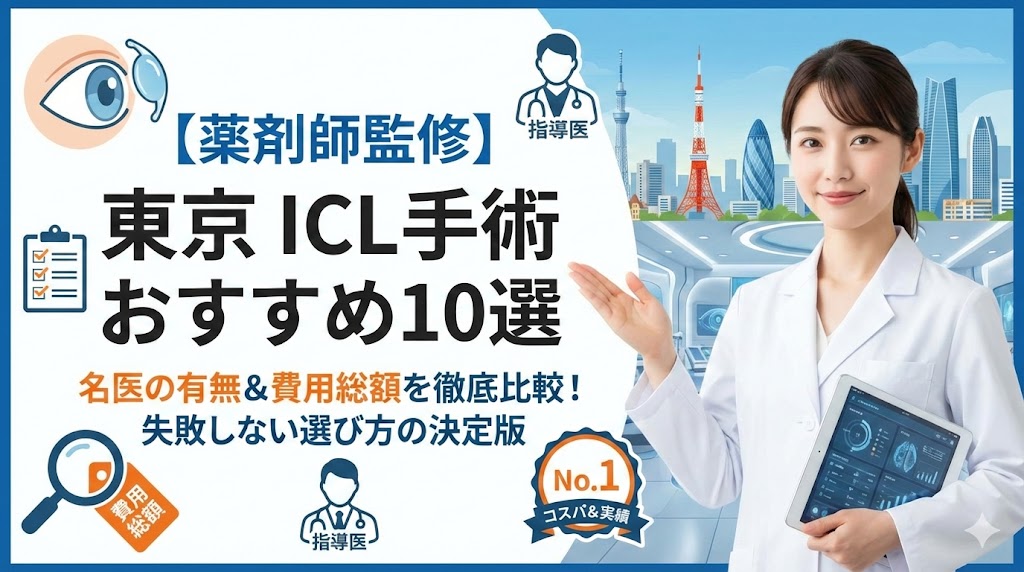 【薬剤師監修】東京のICL手術おすすめクリニック10選！名医の有無と費用総額を徹底比較