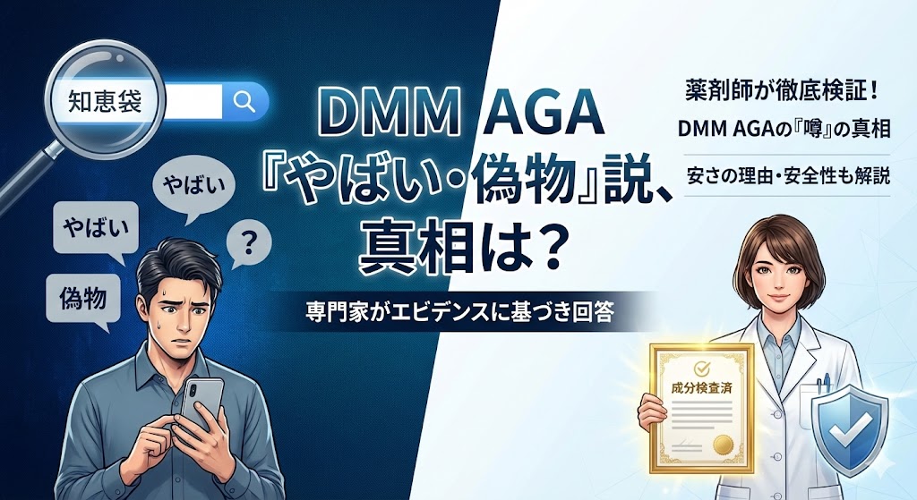 DMMオンラインクリニックAGAの評判は？やばい・偽物という噂の真偽を薬剤師と徹底検証