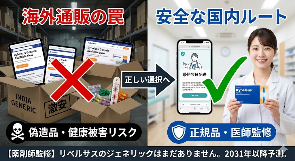 リベルサスのジェネリックはいつ？インド通販の危険性と安く買う正解ルート【薬剤師監修】